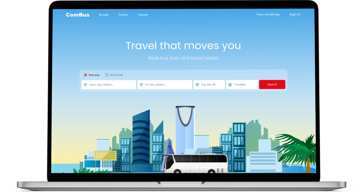 ComBus application on a laptop